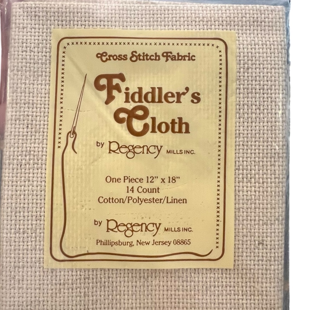 Regency Cross Stitch Fabric 14 Count Fiddler’s Cloth 12x18" NEW‎ Cotton Linen